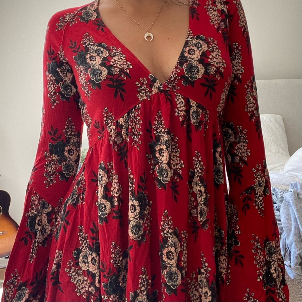 Free people- floral, boho blouse